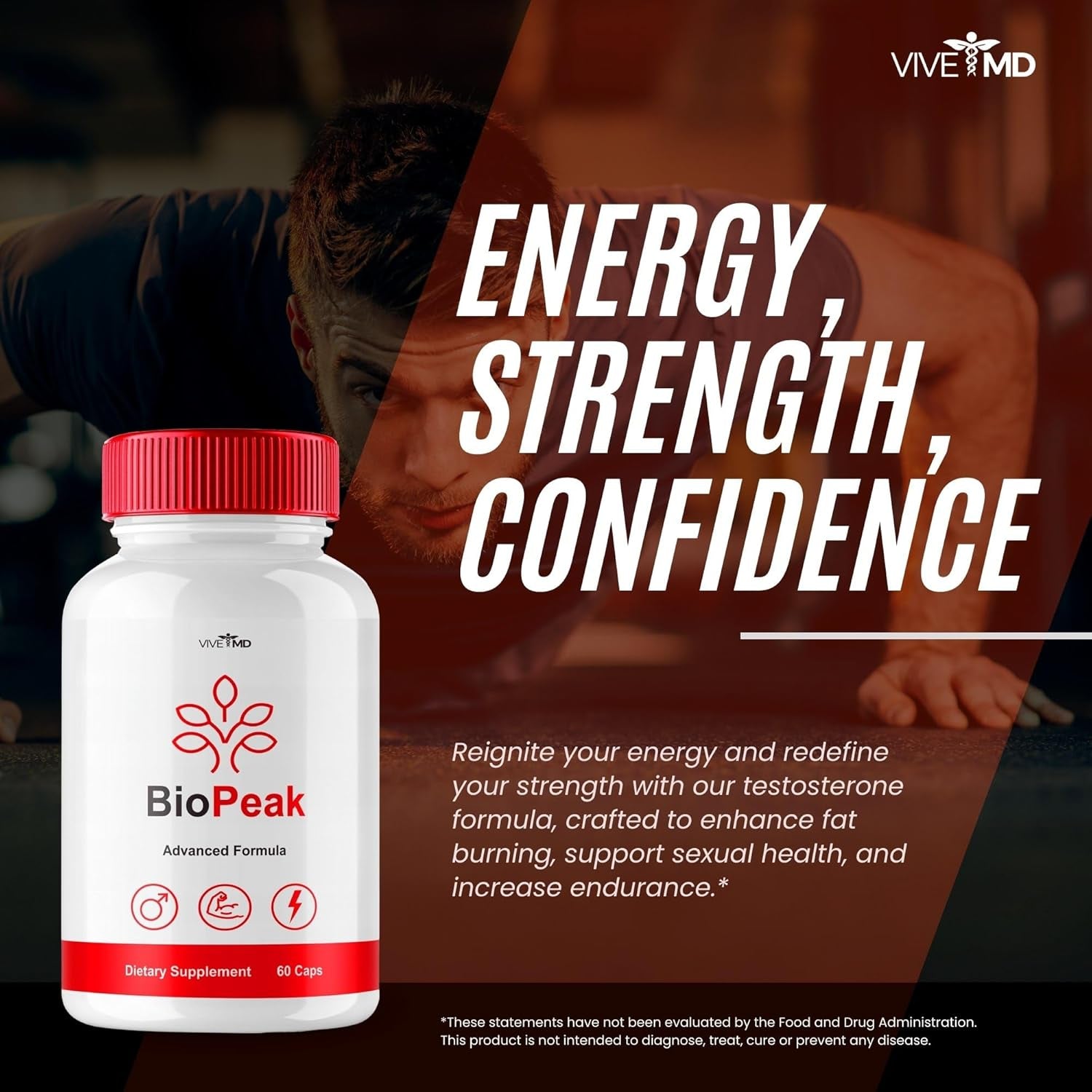 Biopeak Capsules, Bio Peak Advance Formula, Biopeak All Natural Supplement - Biopeak Pills for Maximum Strength, Bio Peak Support Pills Reviews (60 Capsules)
