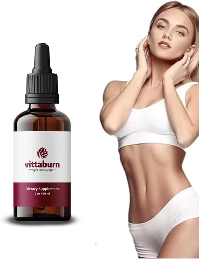Vittaburn Weight Loss Support Drops - All Natural Boost Metabolism, Control Cravings & Burn Fat Naturally, Pure Organic Formula for Healthy Weight