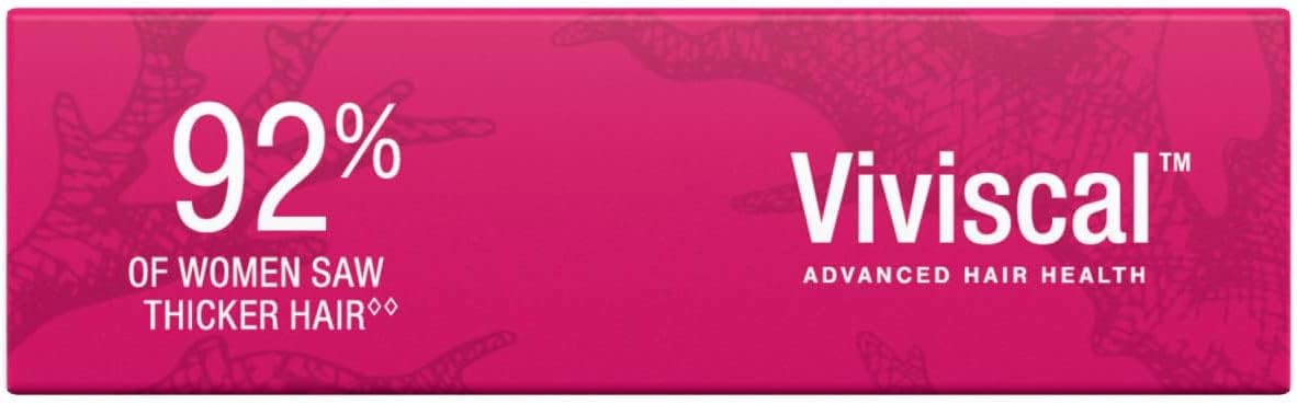 Viviscal  Hair Growth Supplements for Women for Thicker, Fuller Hair, Nourishes Thinning & Loss, with Proprietary Collagen Complex, 60 Tablets, 1 Month Supply