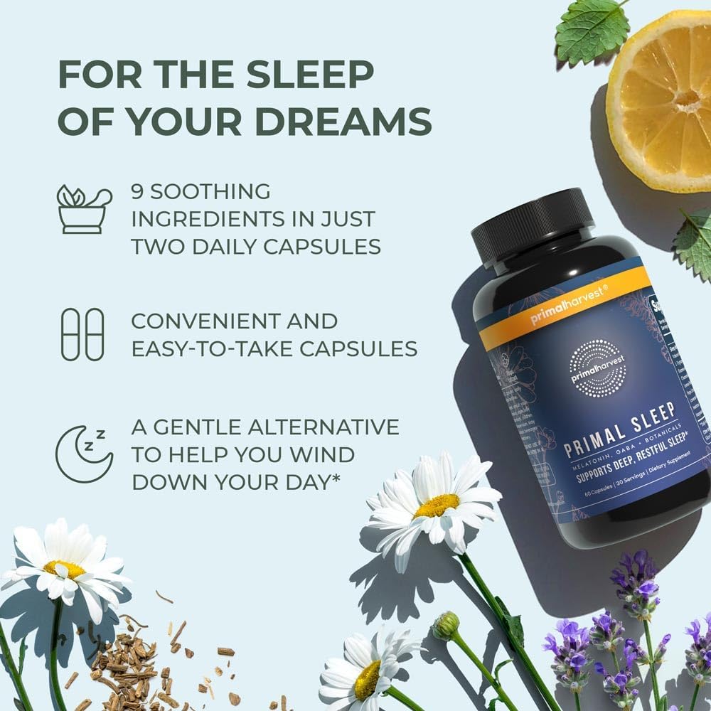 Primal Harvest Primal Sleep Nighttime Formula - 60 Capsules