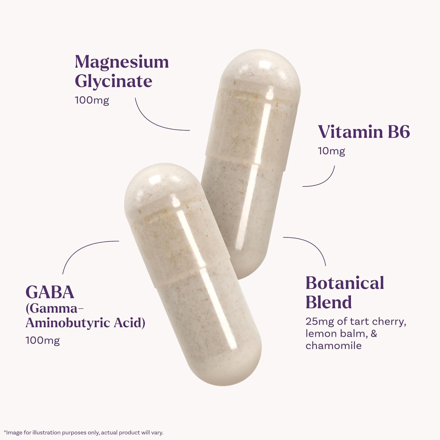 Sleep & Restore Capsules with 100mg Magnesium Glycinate and GABA for Optimal Restorative Sleep, Melatonin-Free, 30-Day Supply