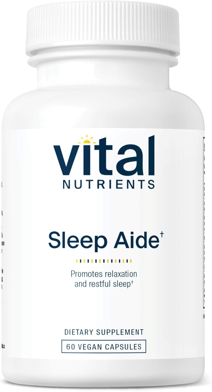 Vital Nutrients  | Vegan Sleep Supplement | Promotes Relaxation and Restful Sleep | Natural for Adults | Soothing Lavender Scent | Gluten, Dairy, Soy Free | 60 Capsules