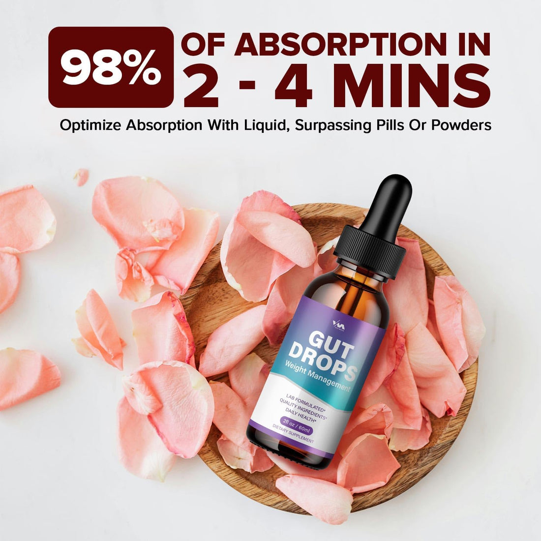 Gut Drops Healthy Vitamin Support Supplement - Advanced Formula, Gutdrops 24 Hour Liquid, Energy and Extra Strength Reviews, 5 Month Supply (5 Pack)