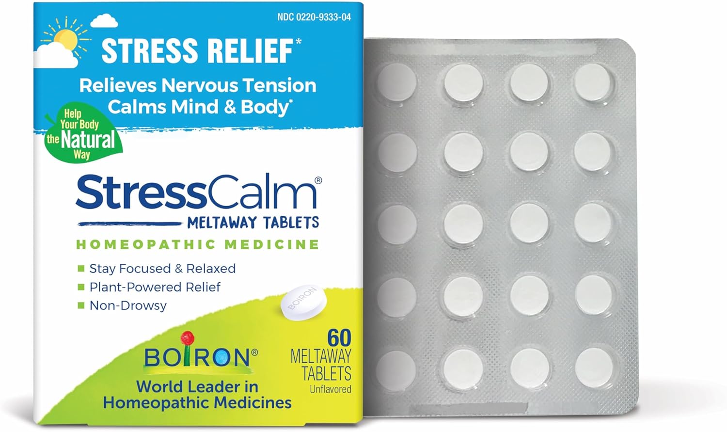 Stresscalm Tablets for Relief of Stress, Anxiousness, Nervousness, Irritability, and Fatigue - 60 Count