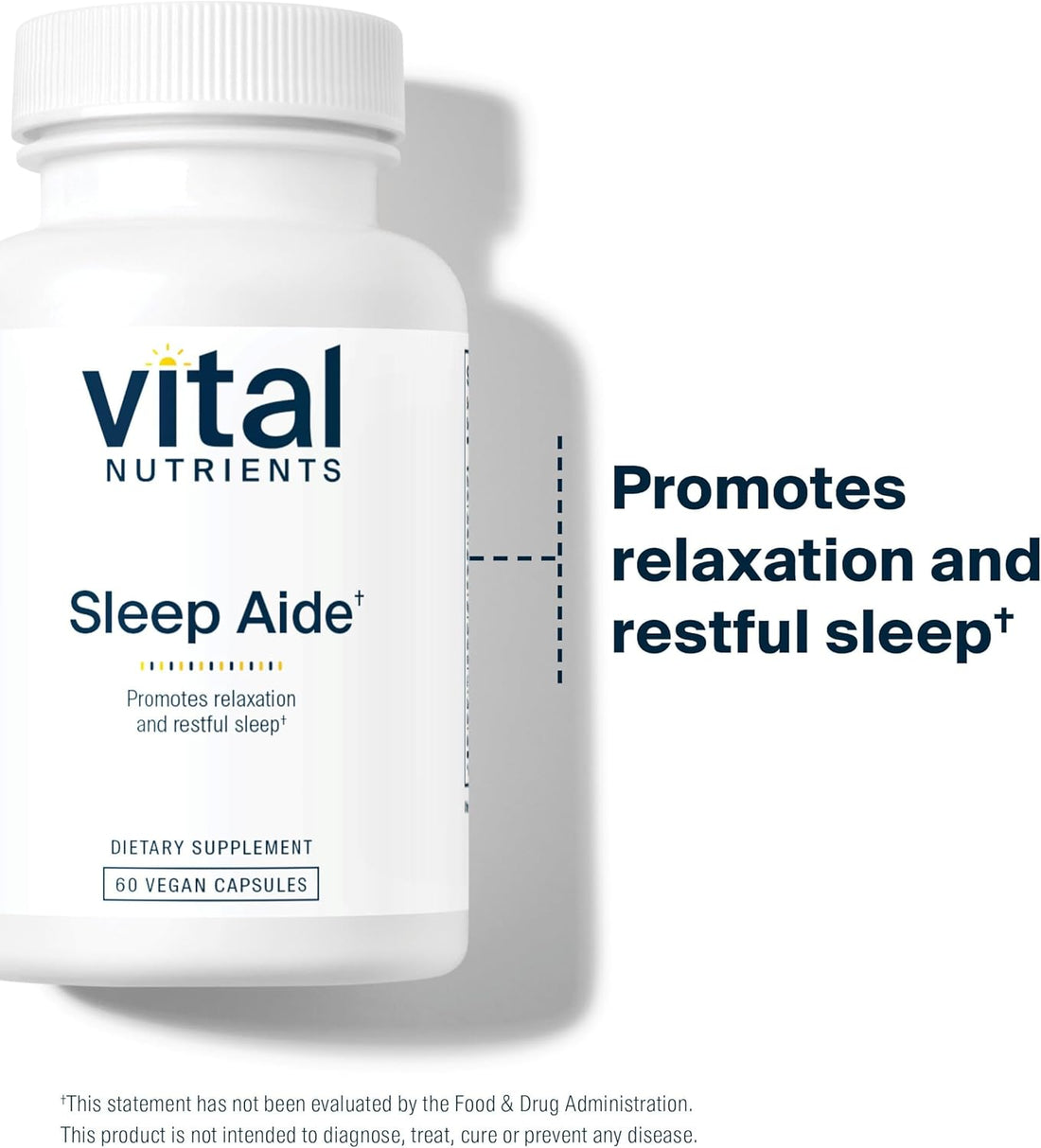 Vital Nutrients  | Vegan Sleep Supplement | Promotes Relaxation and Restful Sleep | Natural for Adults | Soothing Lavender Scent | Gluten, Dairy, Soy Free | 60 Capsules