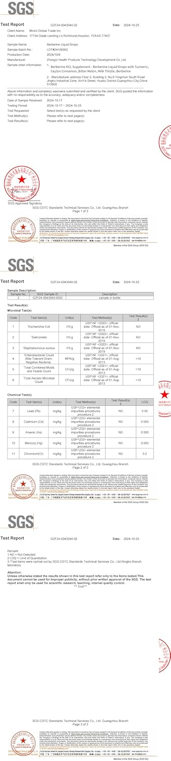 Berberine Supplement with Ceylon Cinnamon - Berberine Liquid Drops with Turmeric Curcumin, Ceylon Cinnamon, Bitter Melon, Berberine Phytosome for Digestion System, Immune Health Support -Vegetarian