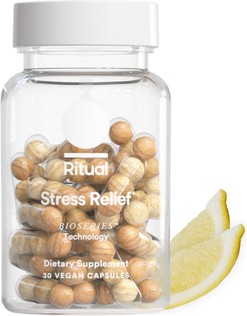 Stress Relief Supplement Bioseries with 8-Hour Release to Support Natural Cortisol Response and Promote Calm (Shoden® Ashwagandha, Suntheanine® L-Theanine, and Saffron as Affron®*) 30 Day