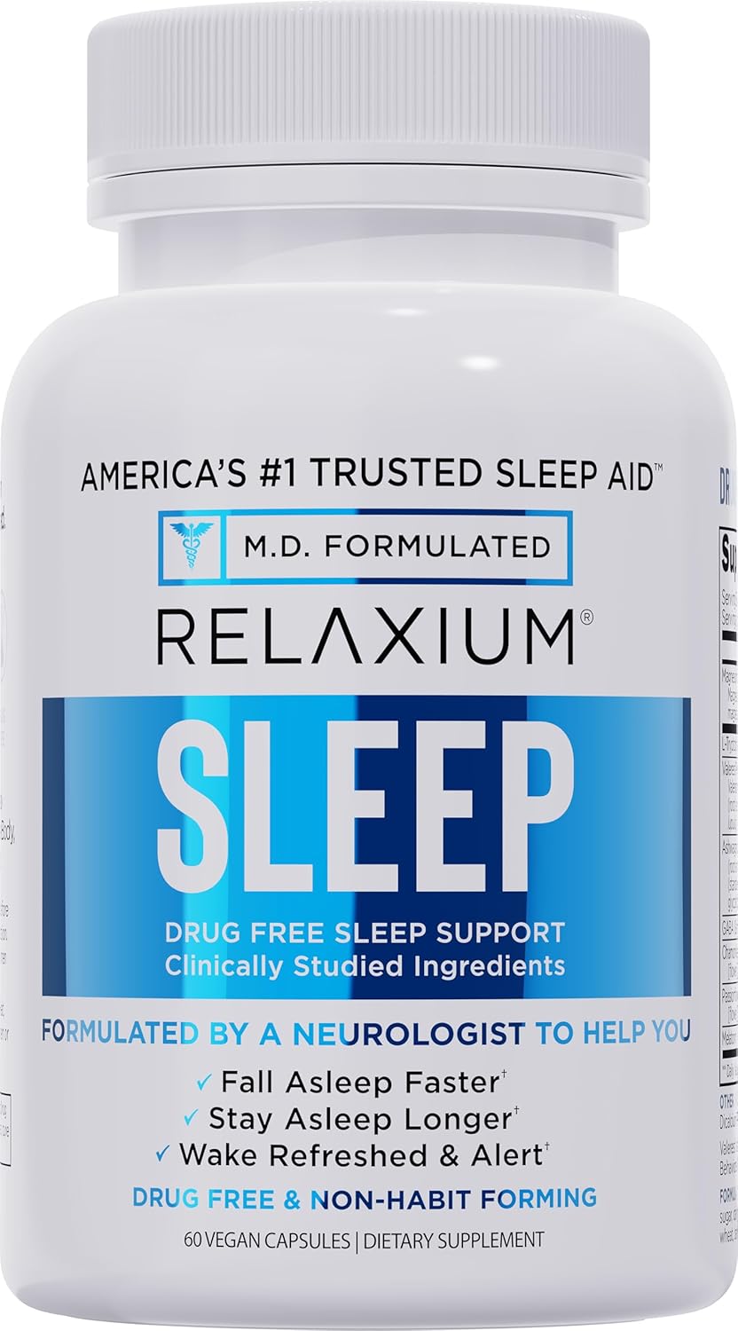 Sleep Aid for Adults, Melatonin 5Mg with Magnesium Glycinate, Sleep-Promoting Valerest & Ashwagandha, Non-Habit Forming Sleep Supplement, 60 Capsules, 30-Day Supply