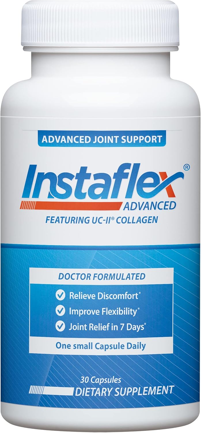 Instaflex  Advanced Joint Support Supplement - Turmeric, Resveratrol, Boswellia Serrata Extract, Bioperine, UC-II Collagen- 30 Count