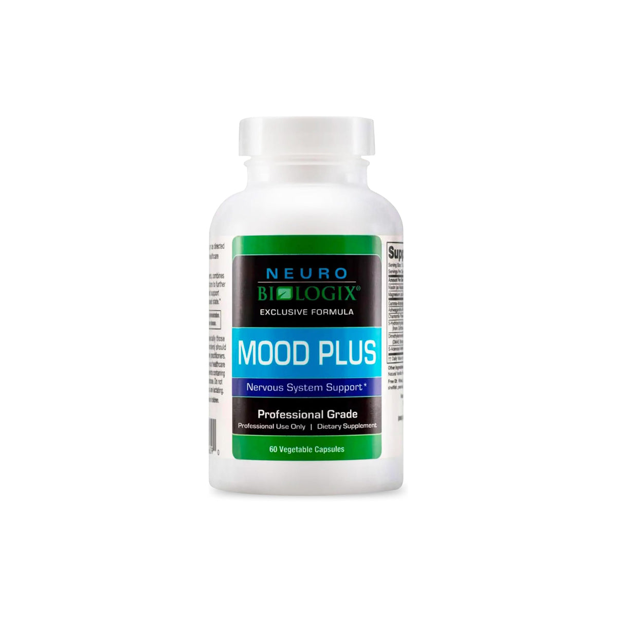 Neuro Biologix Mood plus Complete Mood Support Supplement - Calming Serotonin Supplements for Women for Stress Assistance & Brain Function Support - 5 HTP Supplement with Niacin, GABA & Ashwagandha - 60 Capsules
