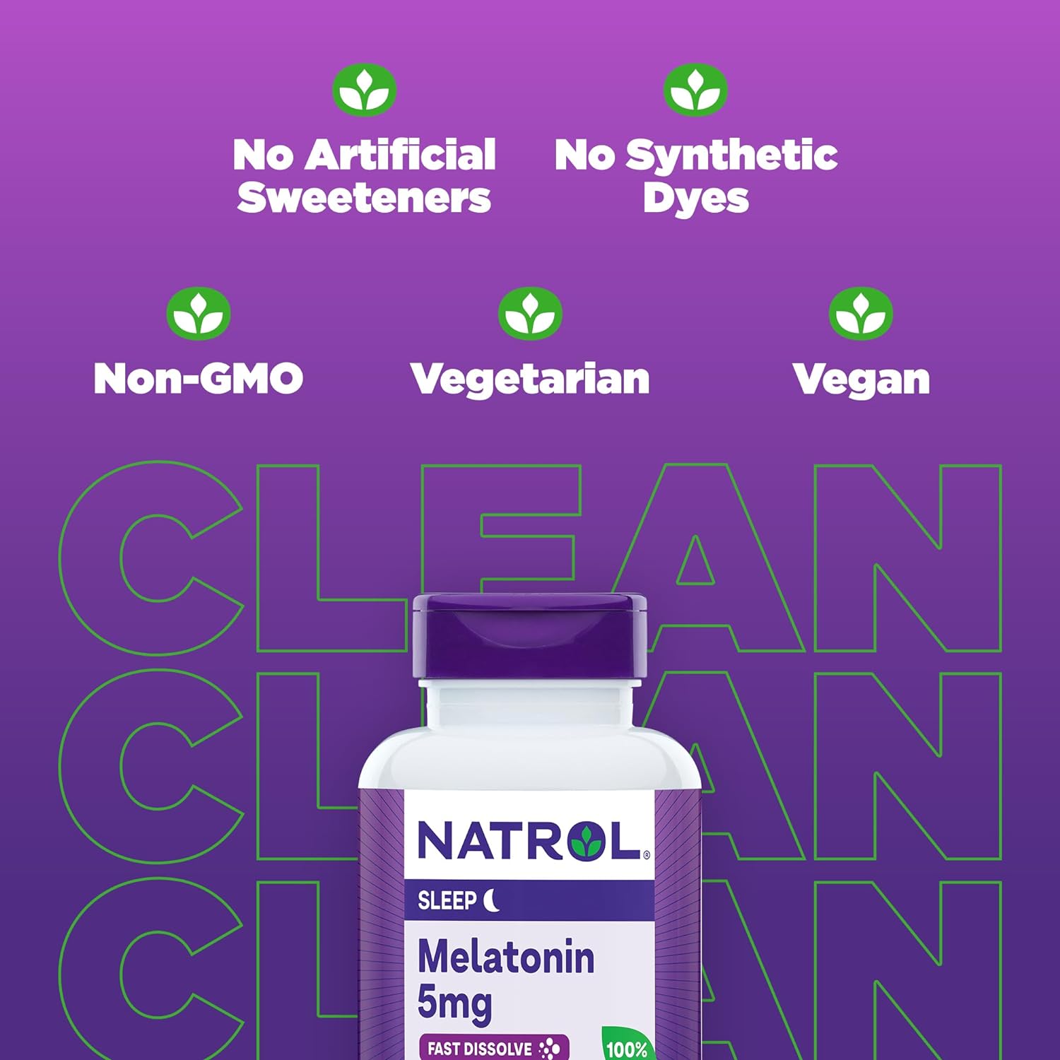 Natrol  Melatonin 5Mg Fast Dissolve Tablets, Sleep Support Supplements for Adults, Strawberry Flavor, 200 Tablets, up to 200 Day Supply