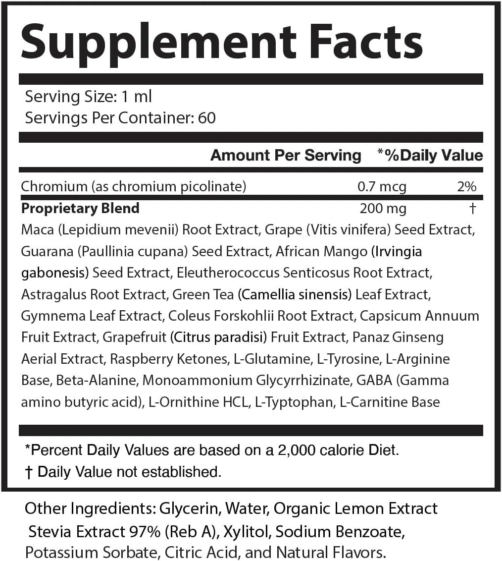 Vittaburn Weight Loss Support Drops - All Natural Boost Metabolism, Control Cravings & Burn Fat Naturally, Pure Organic Formula for Healthy Weight