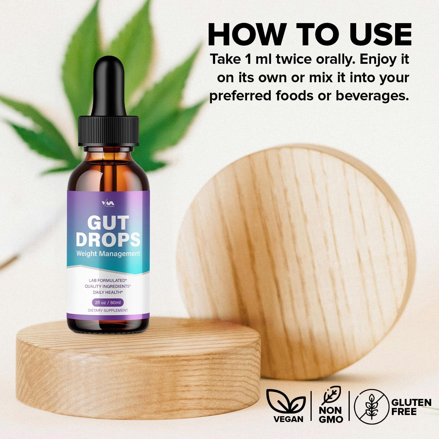 2 Pack Gut Drops Healthy Vitamin Support Supplement - Advanced Formula, Gutdrops 24 Hour Liquid, Energy and Extra Strength Reviews, 2 Month Supply