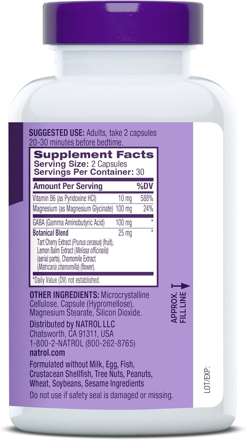 Sleep & Restore Capsules with 100mg Magnesium Glycinate and GABA for Optimal Restorative Sleep, Melatonin-Free, 30-Day Supply