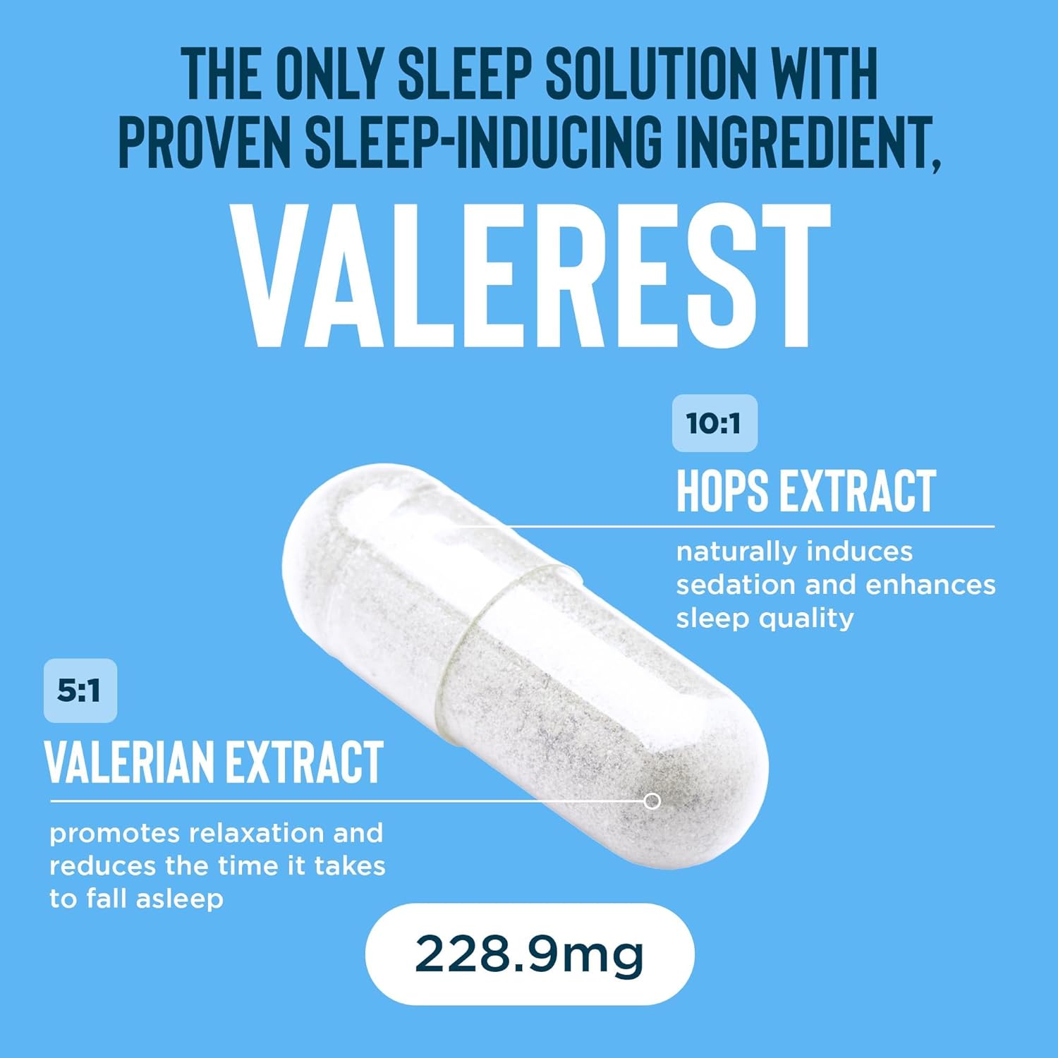 Sleep Aid for Adults, Melatonin 5Mg with Magnesium Glycinate, Sleep-Promoting Valerest & Ashwagandha, Non-Habit Forming Sleep Supplement, 60 Capsules, 30-Day Supply