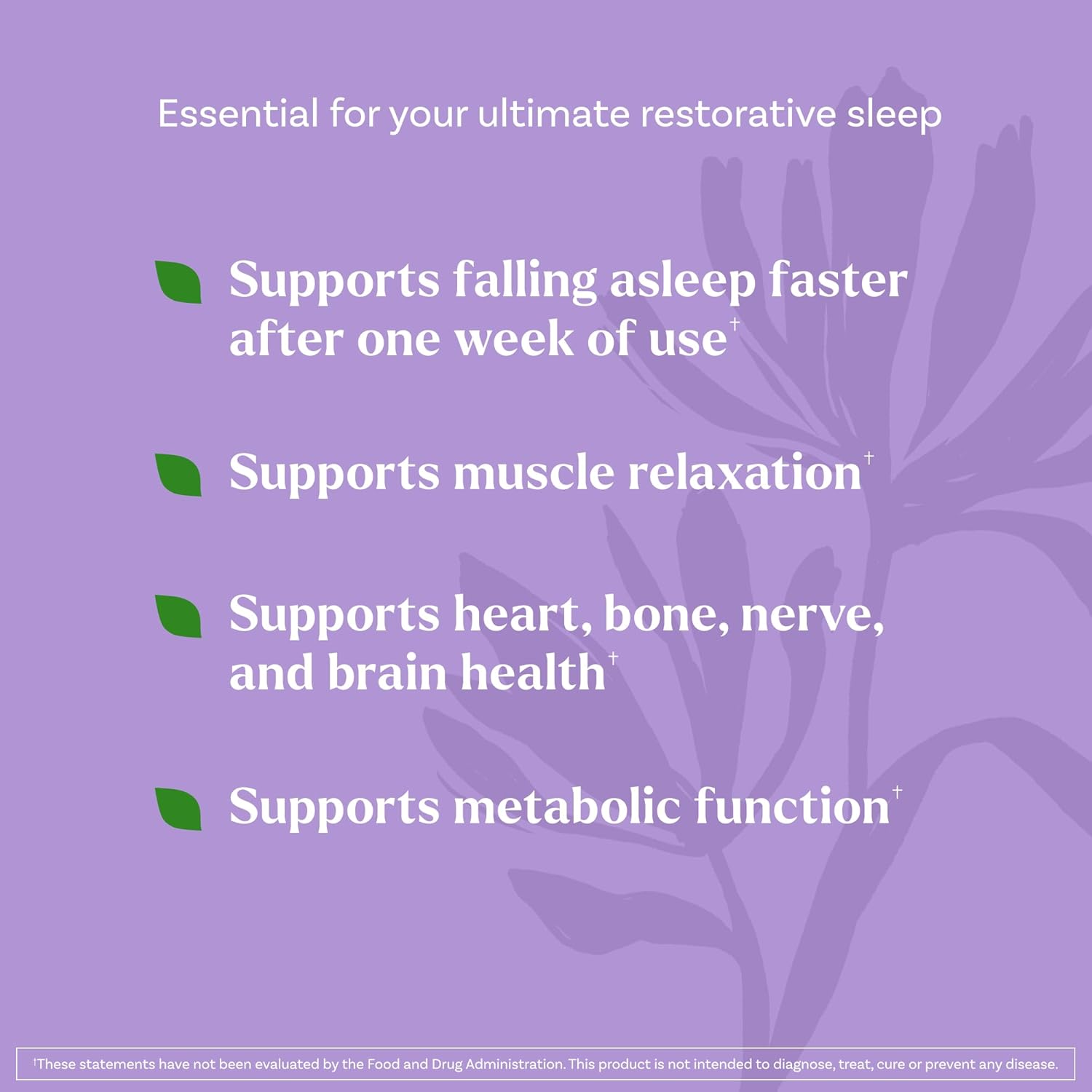 Sleep & Restore Capsules with 100mg Magnesium Glycinate and GABA for Optimal Restorative Sleep, Melatonin-Free, 30-Day Supply