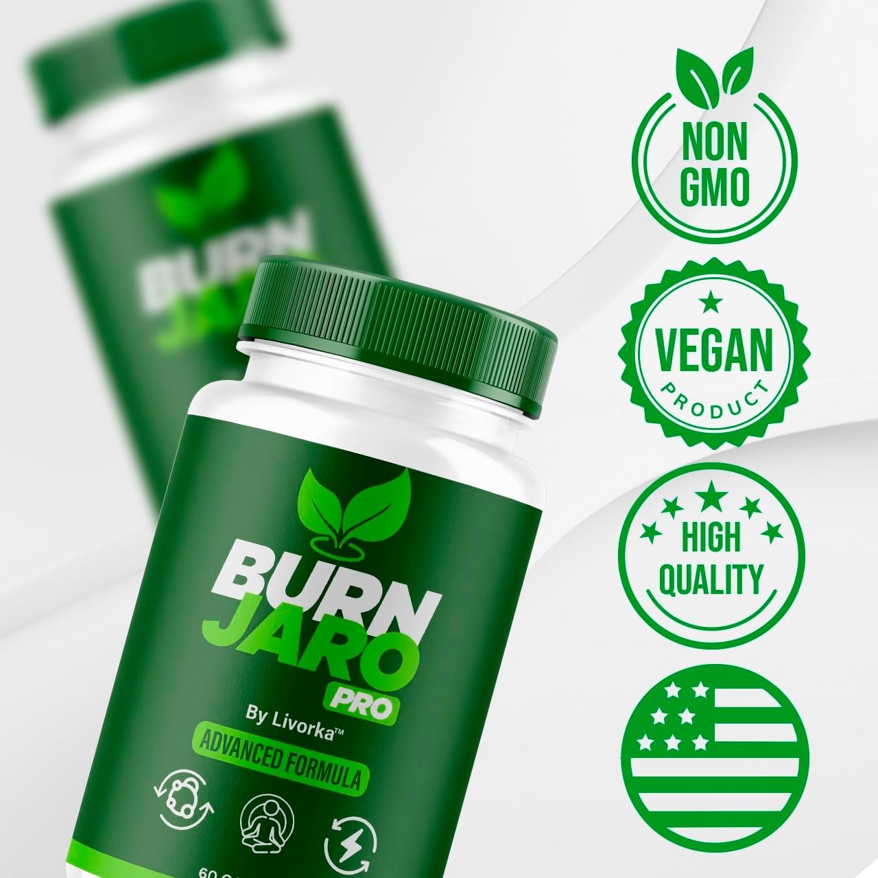 Burn Jaro Pro Supplement with Pink Salt - 3 Pack (180 Capsules Total)