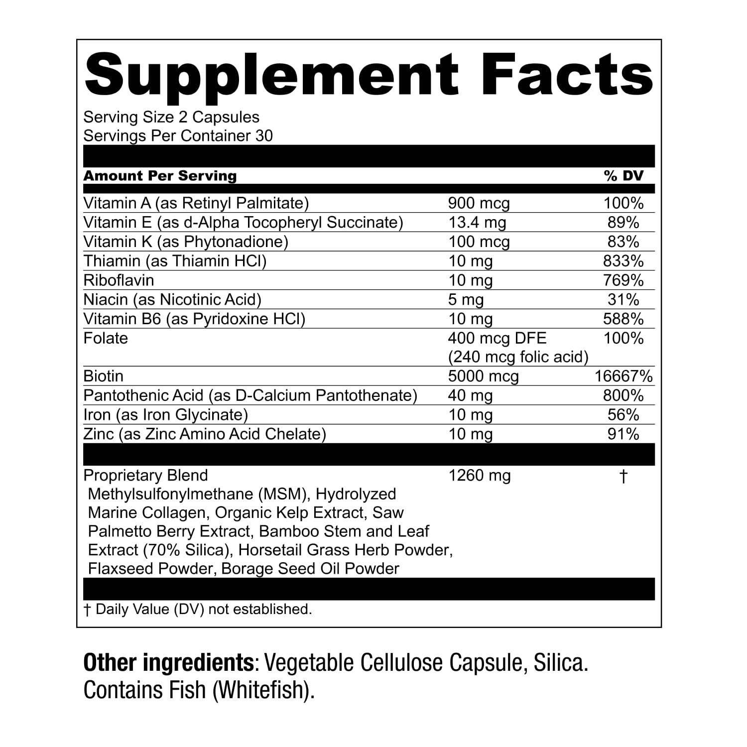 Live Conscious Revitalizing Blend Hair Growth Vitamins for Women to Support Health of Hair - Supplements W/Biotin, Collagen & Saw Palmetto for Thick, Full Hair - 60 Caps