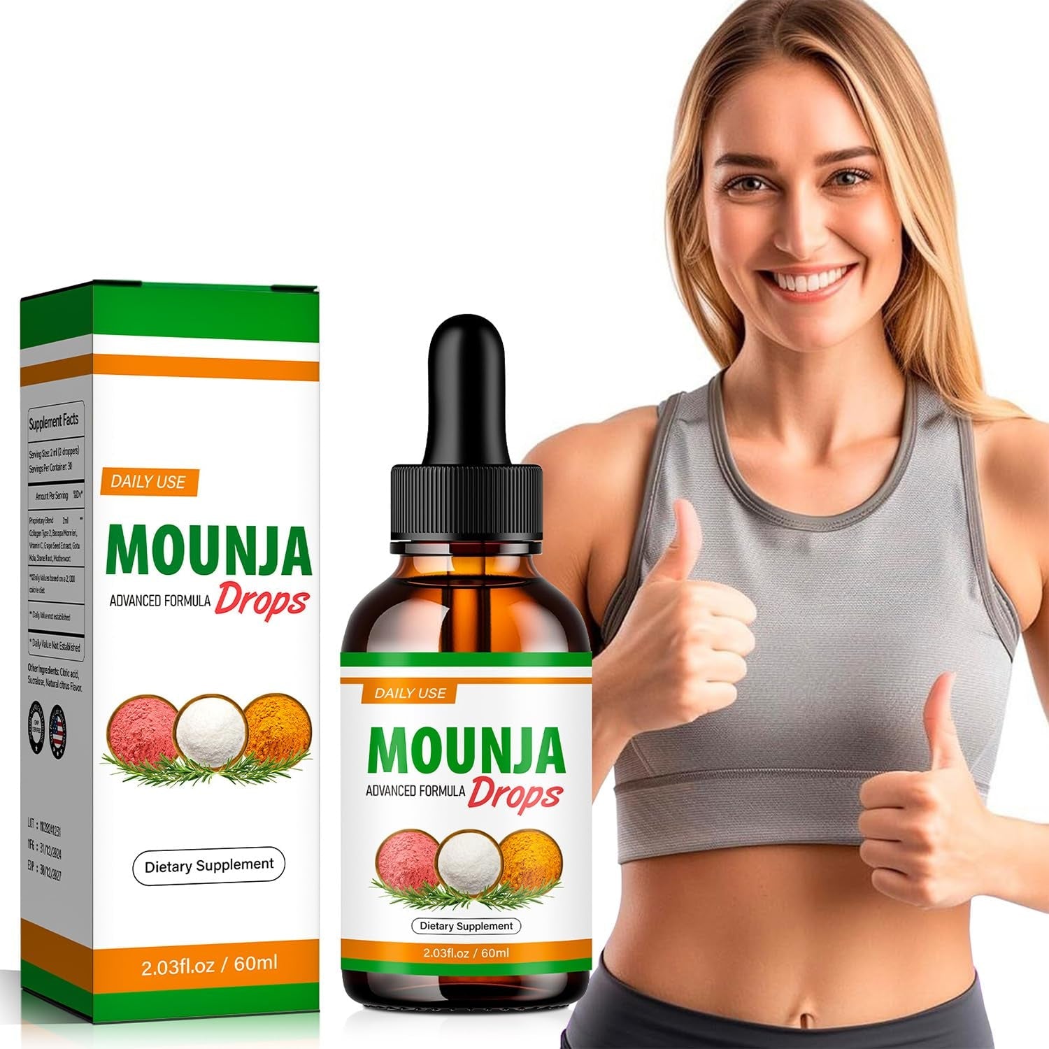 Mounja Burn Drops Dietary Supplement Drops,1 Bottle of Premium Mounja Burn Pro Gotas for 30 Days Use,1Pc