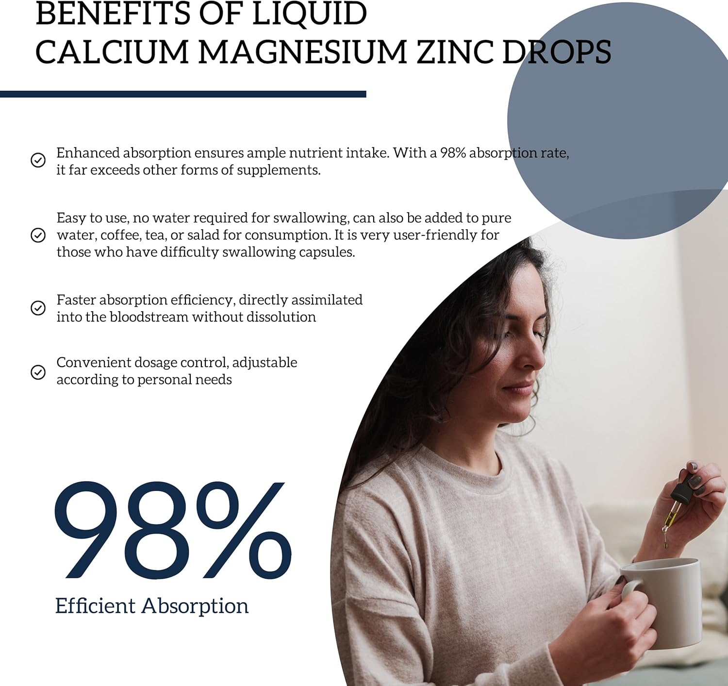 PAYAOCZ  Magnesium Calcium Zinc Supplement with Vitamin D3 K2 for Women, Magnesium Glycinate Vegan Liquid Drops for Adult plus L-Theanine Boron Sea Moss Extract, Bone, Sleep & Leg Cramps, 1 Fl Oz