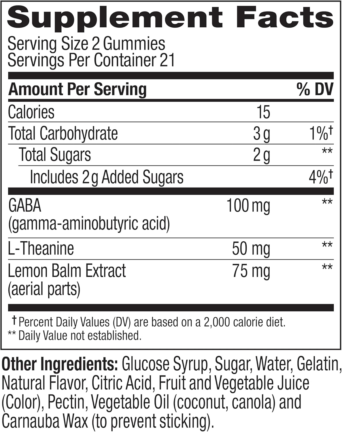 Goodbye Stress Gummy, GABA, L-Theanine, Lemon Balm, Stress Relief Supplement, Berry - 42 Count