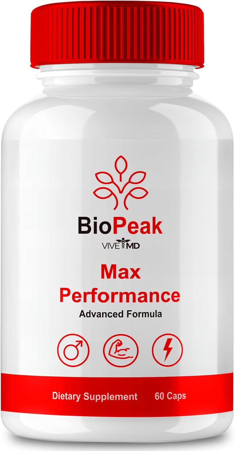 Biopeak Capsules, Bio Peak Advance Formula, Biopeak All Natural Supplement - Biopeak Pills for Maximum Strength, Bio Peak Support Pills Reviews (60 Capsules)