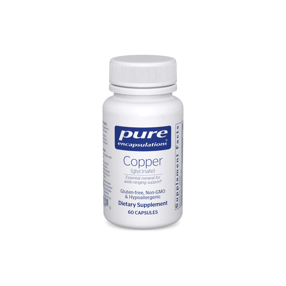 Copper Glycinate 60'S - 2 Mg Copper Supplement, Supports Red Blood Cell Formation* - Aids Energy Metabolism - Non-Gmo & Vegan - 60 Capsules