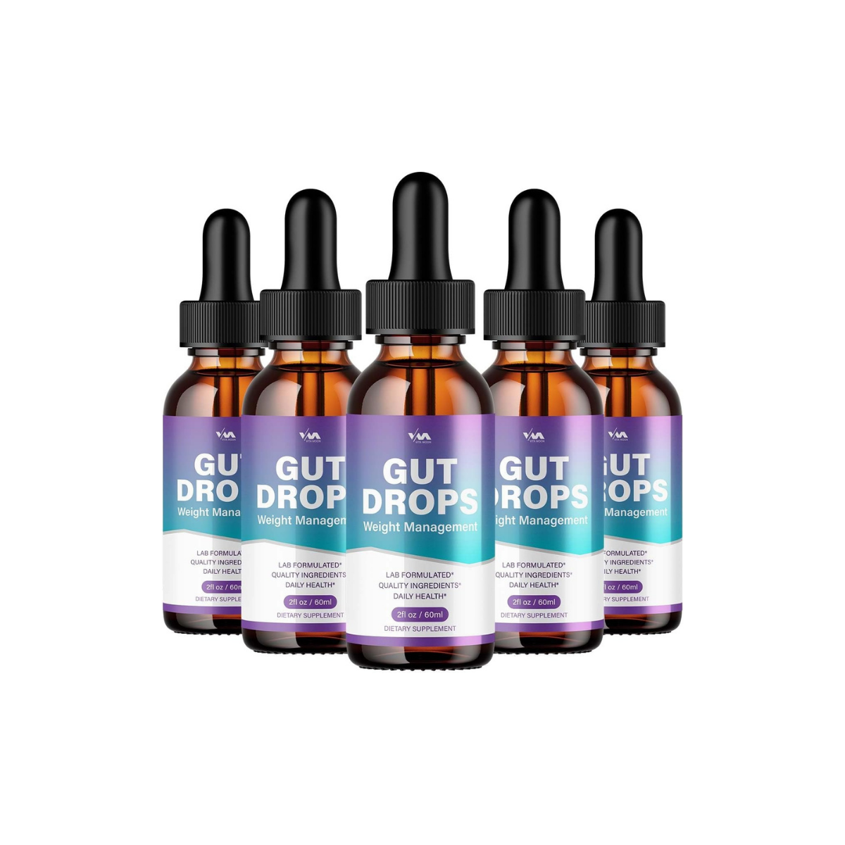 Gut Drops Healthy Vitamin Support Supplement - Advanced Formula, Gutdrops 24 Hour Liquid, Energy and Extra Strength Reviews, 5 Month Supply (5 Pack)