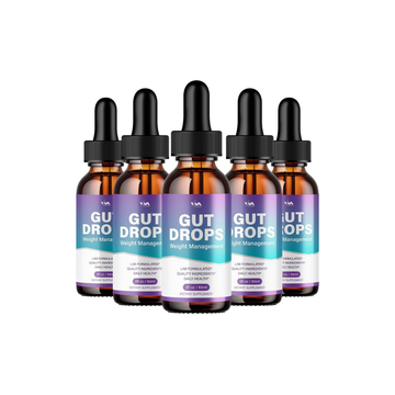 Gut Drops Healthy Vitamin Support Supplement - Advanced Formula, Gutdrops 24 Hour Liquid, Energy and Extra Strength Reviews, 5 Month Supply (5 Pack)