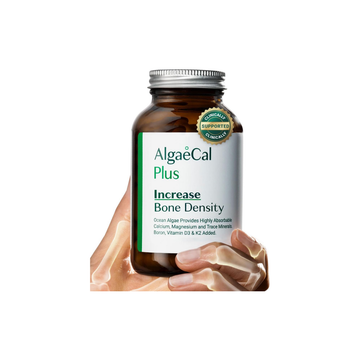 ALGAECAL Organic Red Algae Calcium Supplement for Bone Density, Vitamin K2 MK7 (100Mg), Vitamin D3 (1600 IU), Magnesium (350Mg) , 120 Caps (3 pack)