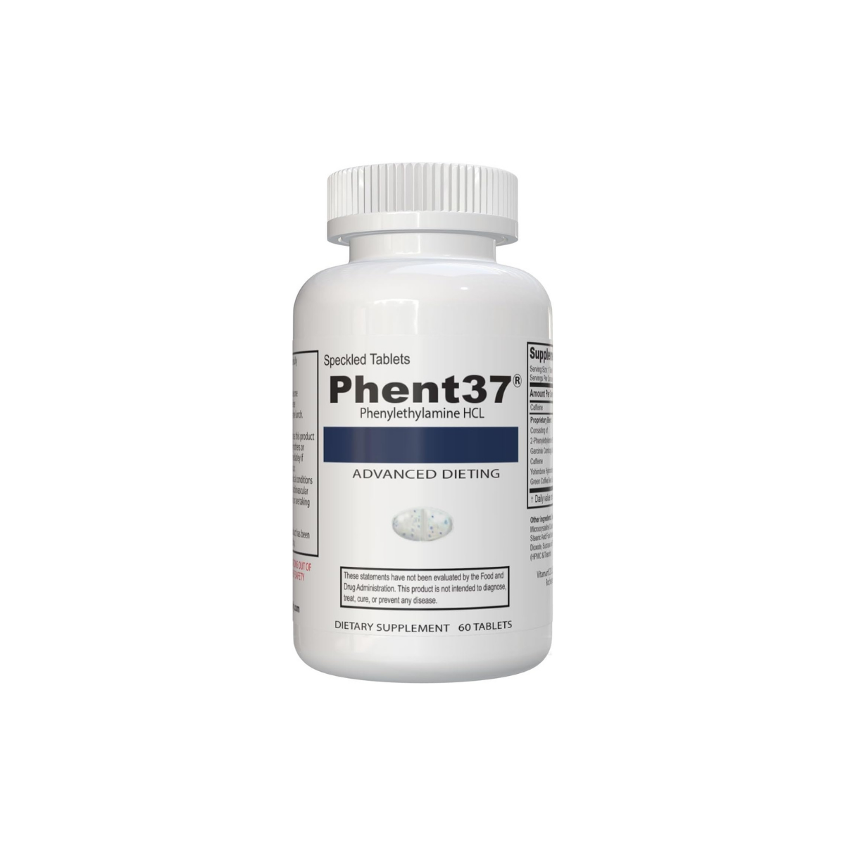 Phent37 60 Tablets Phenylethylamine HCL - Advanced Dieting | Speckled Tablets - Dietary Supplement