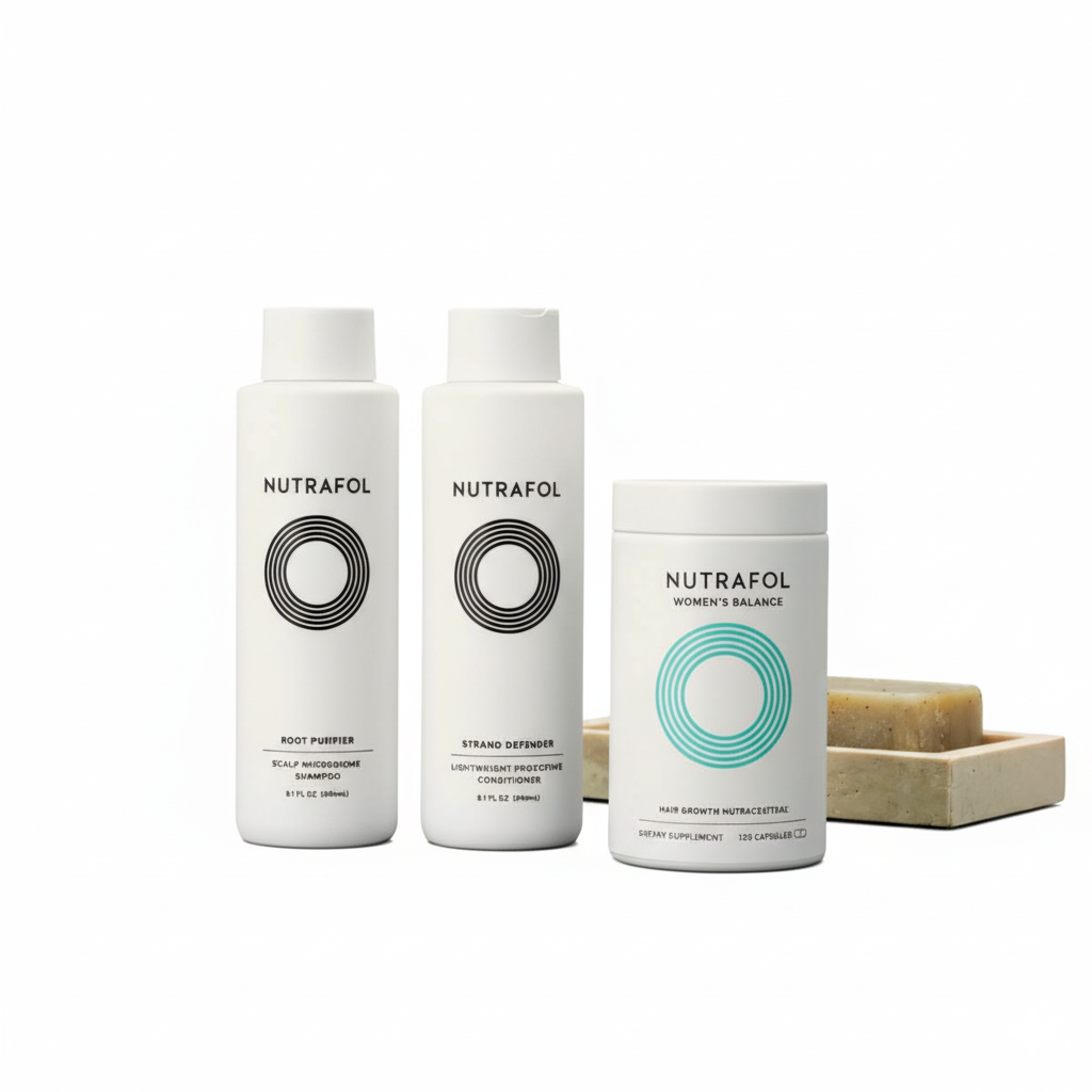 Nutrafol  Women'S Balance Hair Growth Supplements, Ages 45 and Up, Clinically Proven for Visibly Thicker Hair and Scalp Coverage in 3-6 Months, Dermatologist Recommended - 1 Month Supply Refill Pouch