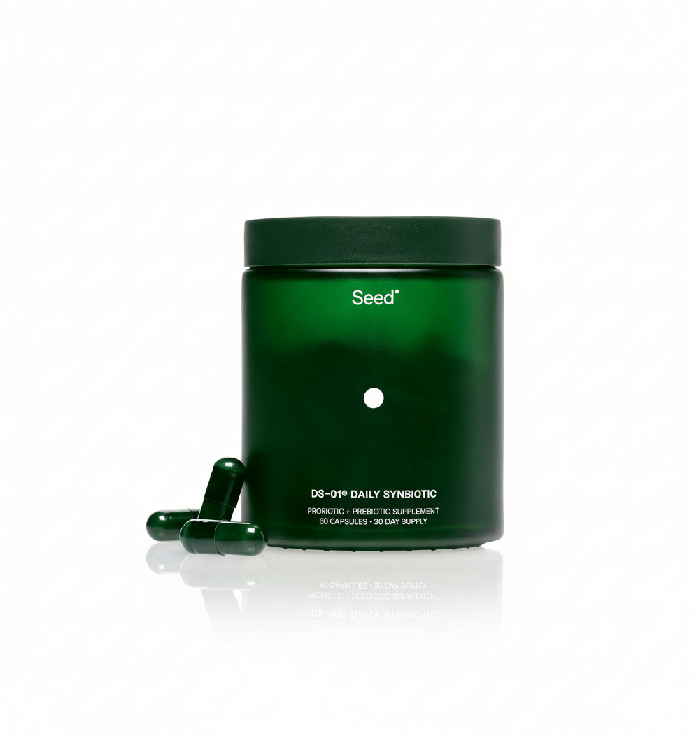 Seed  DS-01 Daily Synbiotic - Prebiotic and Probiotic for Women & Men - Digestive Health, Gut Health, Immune Support, Bloating & Constipation Relief - Vegan & Shelf-Stable - 60 Capsules (30-Day Supply)