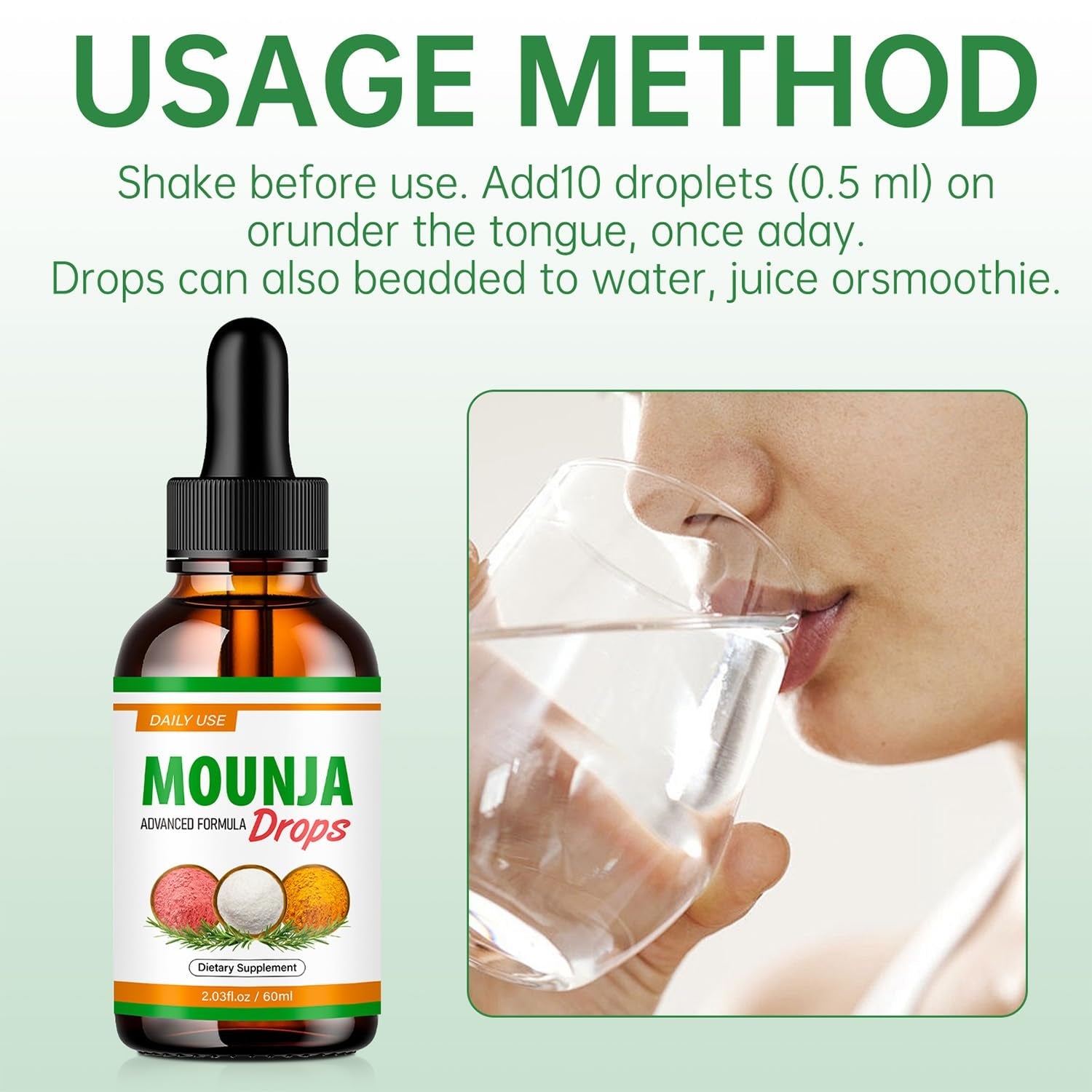 Mounja Burn Drops Dietary Supplement Drops,1 Bottle of Premium Mounja Burn Pro Gotas for 30 Days Use,1Pc