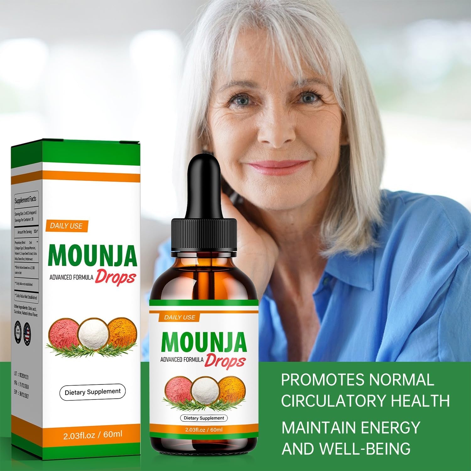 Mounja Burn Drops Dietary Supplement Drops,1 Bottle of Premium Mounja Burn Pro Gotas for 30 Days Use,1Pc