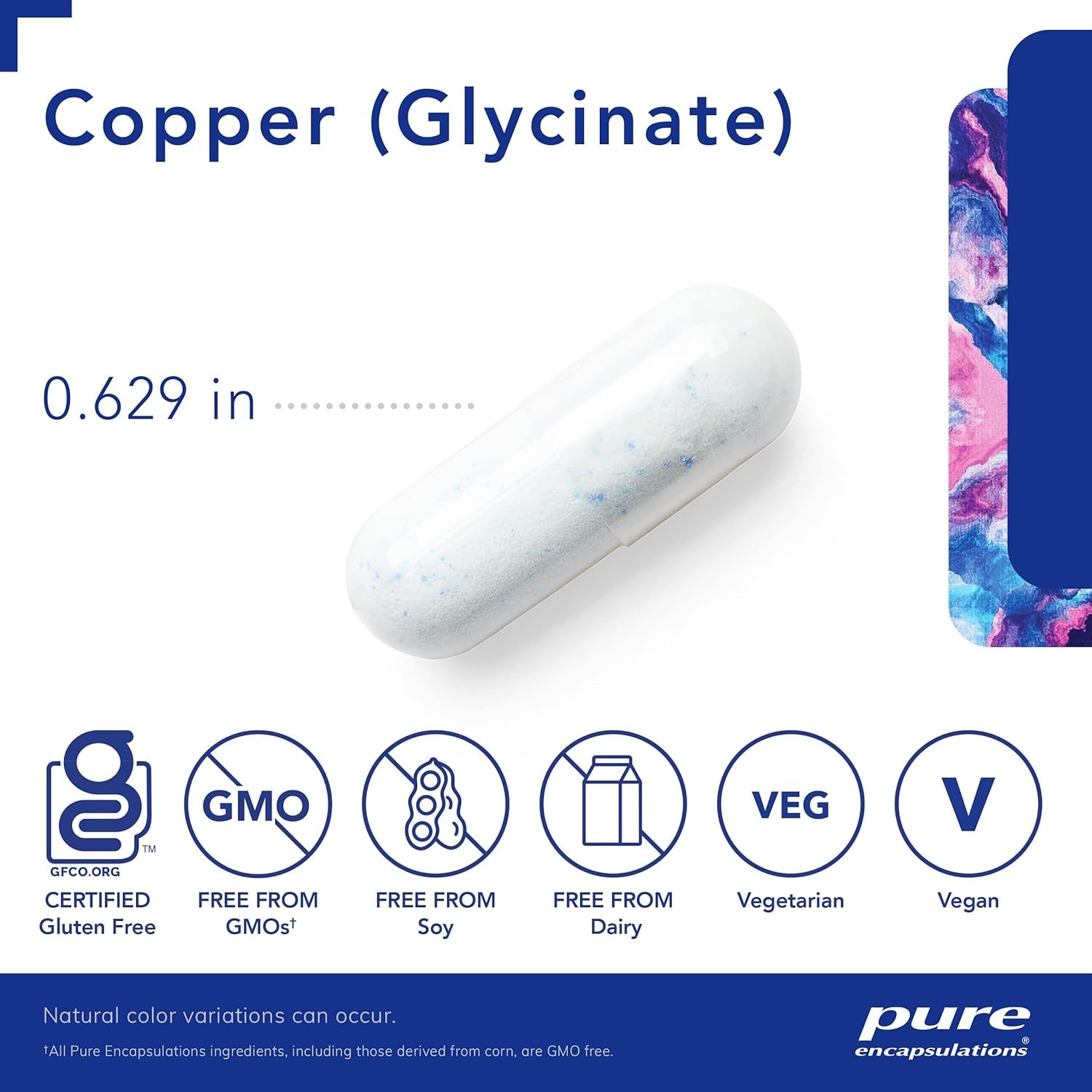 Copper Glycinate 60'S - 2 Mg Copper Supplement, Supports Red Blood Cell Formation* - Aids Energy Metabolism - Non-Gmo & Vegan - 60 Capsules